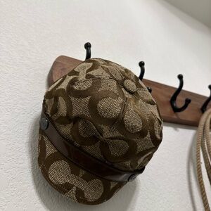 🤎 VINTAGE Y2K COACH Signature C Newsboy Cap - Karee Cabbie Hat